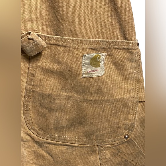 Vintage 80’s Men’s Carhartt Double Knee Bib Overalls - Picture 7 of 9